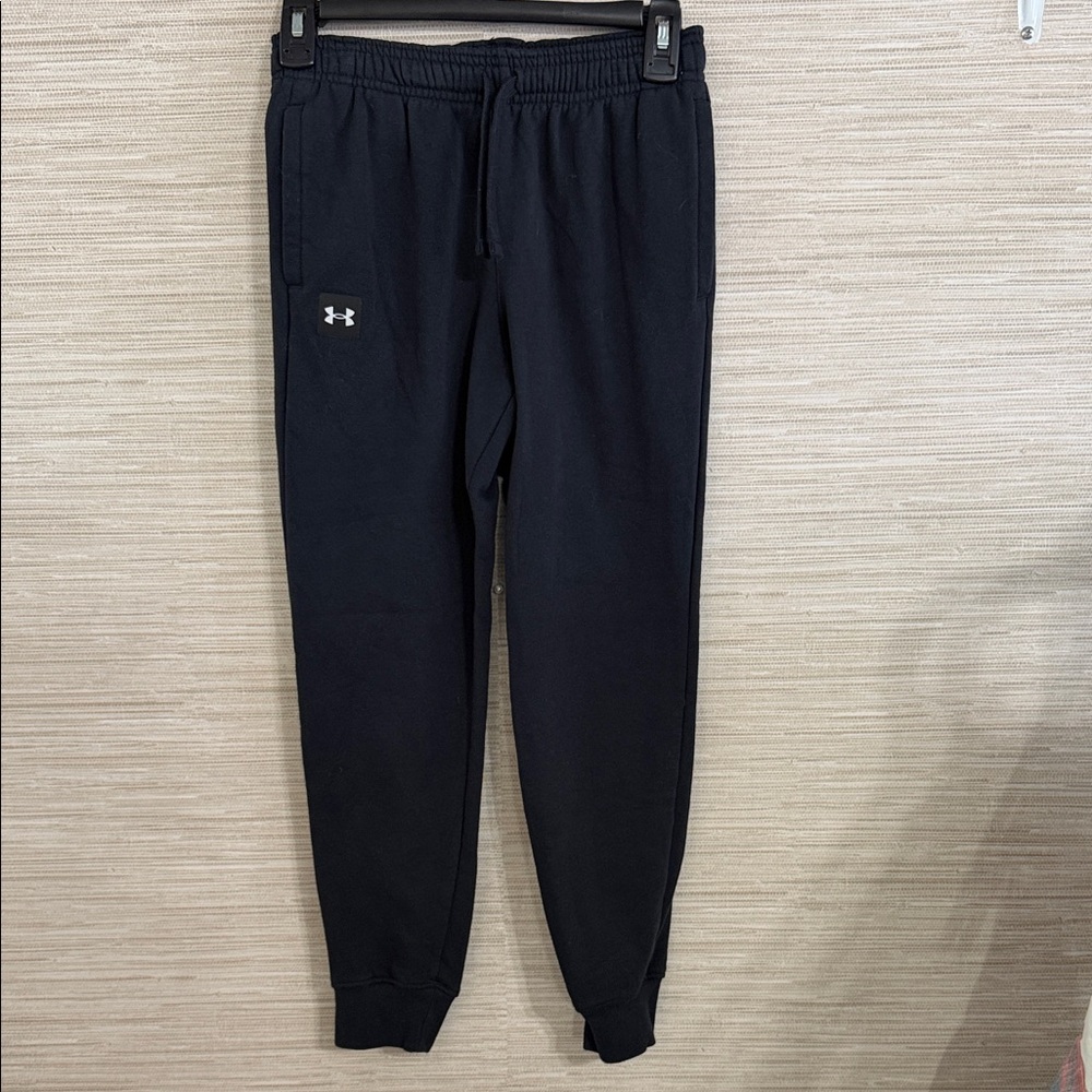 Under Armour Black Athletic Jogger Sweatpants Kids youth M